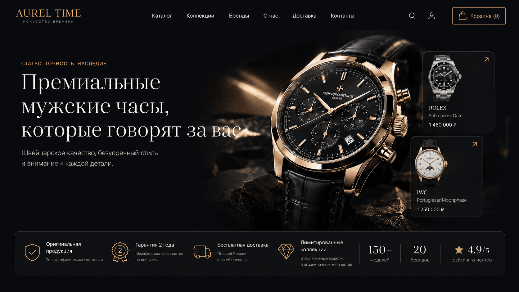 Сайт магазина часов